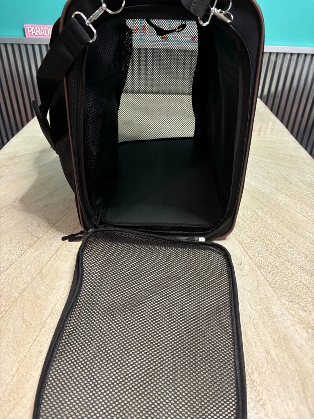 Extra Large Cat Carrier with Built-in Litter Box for Car Travel & Road Trips